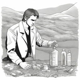 This is a high-quality digital art illustration for Chapter 2 of 'Harmonizing: The Highs And Lows', titled 'The Valley of the Dolls'