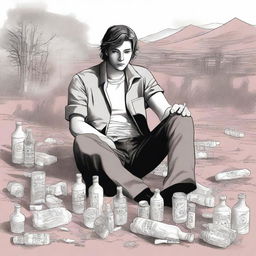 This is a high-quality digital art illustration for Chapter 2 of 'Harmonizing: The Highs And Lows', titled 'The Valley of the Dolls'