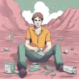 This is a high-quality digital art illustration for Chapter 2 of 'Harmonizing: The Highs And Lows', titled 'The Valley of the Dolls'