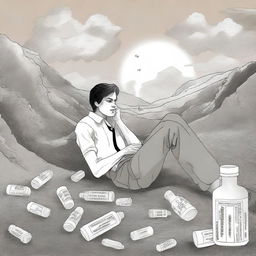 An evocative digital art illustration for Chapter 2 of 'Harmonizing: The Highs And Lows', titled 'The Valley of the Dolls'