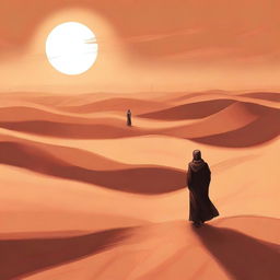 This is a high-quality digital art illustration for Chapter 1, 'The Sands of Destiny', from 'Harmonizing: The Highs And Lows'