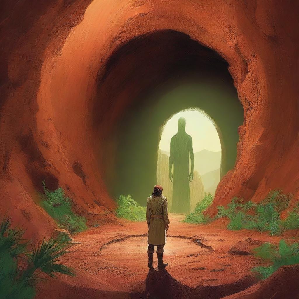 This is a high-quality digital art image depicting a scene from a science fiction/fantasy series set in the hollow Earth of Pellucidar
