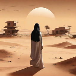 A contemporary digital art illustration for Chapter 1, 'The Sands of Destiny,' from the book 'Harmonizing: The Highs And Lows' is presented