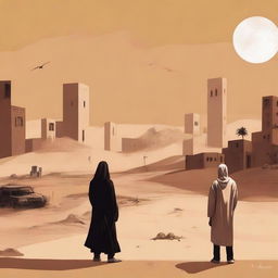 This is a digital art illustration for Chapter 1, 'The Sands of Destiny,' from the book 'Harmonizing: The Highs And Lows