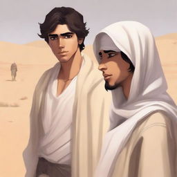 This high-quality digital art image illustrates Chapter 1, 'The Sands of Destiny,' from 'Harmonizing: The Highs And Lows'