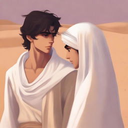 This is a high-quality digital art illustration for Chapter 1, 'The Sands of Destiny,' from 'Harmonizing: The Highs And Lows'
