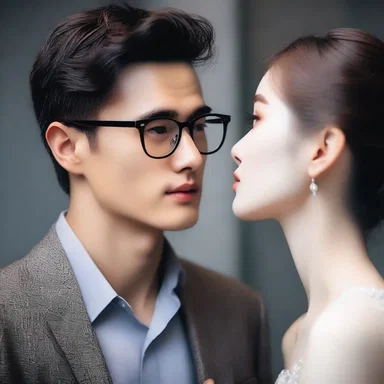As he gazed into her eyes, he gently removed his specs and whispered, 'You are even more beautiful without them.'