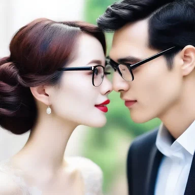 As he gazed into her eyes, he gently removed his specs and whispered, 'You are even more beautiful without them.'