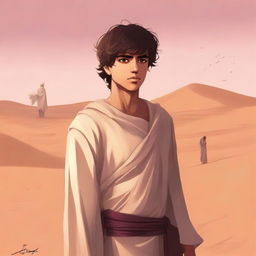 This high-quality digital art illustration represents Chapter 1, 'The Sands of Destiny'