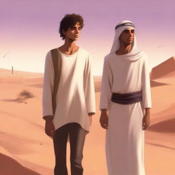 This high-quality digital art illustration represents Chapter 1, 'The Sands of Destiny'