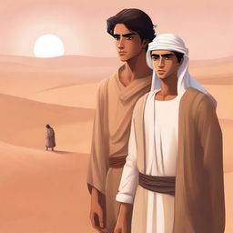 This high-quality digital art illustration represents Chapter 1, 'The Sands of Destiny'