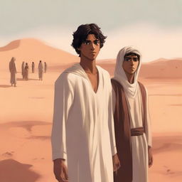 This high-quality digital art illustration visualizes Chapter 1, 'The Sands of Destiny,' with a contemporary flair