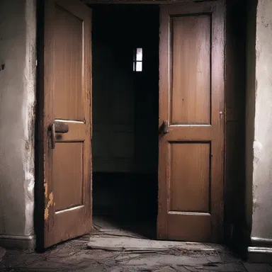 As the thunder roared outside, the protagonist found himself trapped in a haunted house, desperately trying to pry open a locked door with a rusted sixpenny nail.