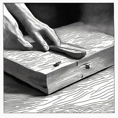 In the classic piece of literature, the author skillfully describes the sound of a sixpenny nail being hammered into a wooden plank, adding a layer of realism to the story.