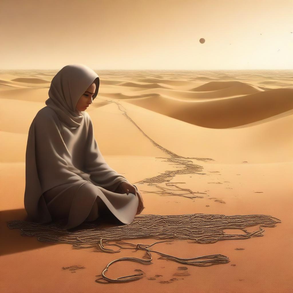This high-quality digital art illustrates Chapter 1, 'The Sands of Destiny,' with a contemporary touch