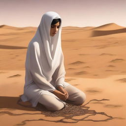 This high-quality digital art illustrates Chapter 1, 'The Sands of Destiny,' with a contemporary touch
