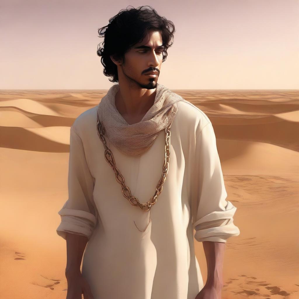 This high-quality digital art depicts Chapter 1, 'The Sands of Destiny,' with a modern touch