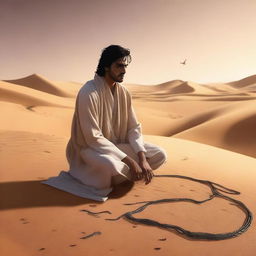 This high-quality digital art depicts Chapter 1, 'The Sands of Destiny,' with a modern touch