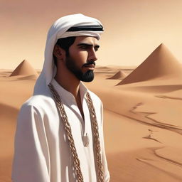 This high-quality digital art depicts Chapter 1, 'The Sands of Destiny,' with a modern touch