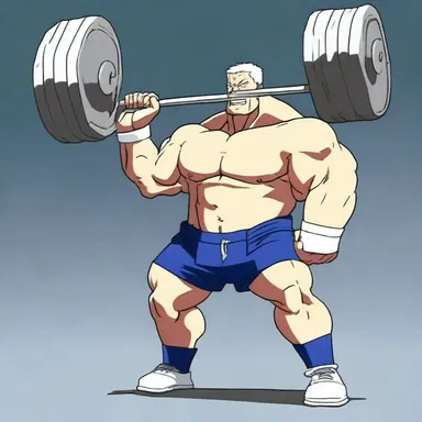 The main character in the anime series was a weightlift champion.