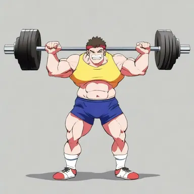 The main character in the anime series was a weightlift champion.