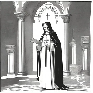 The author beautifully described the process of joining a holy order in their novel.