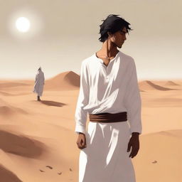 This is a top-quality digital art illustration of Chapter 1, 'The Sands of Destiny', from 'Harmonizing: The Highs And Lows'