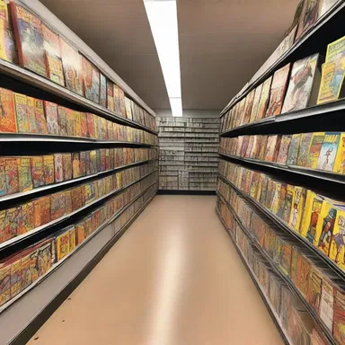 The comic book store has a restricted section for mature readers.