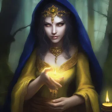The evil sorceress used dark magic to jaundice the hope and innocence of the enchanted land.
