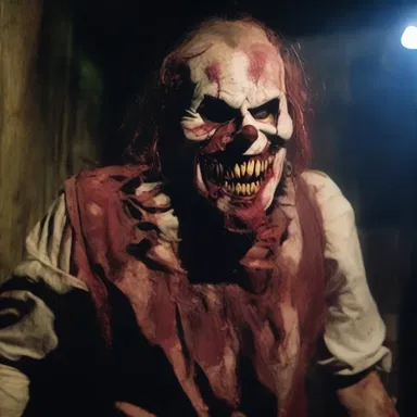 The haunted house attraction featured terrifying creatures with monstrous getups, including grotesque masks and bloodied costumes.