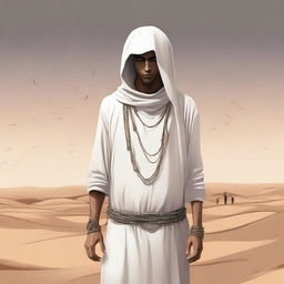 This is a high-quality digital art illustration for Chapter 1, 'The Sands of Destiny', from 'Harmonizing: The Highs And Lows'