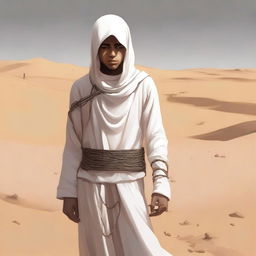This is a high-quality digital art illustration for Chapter 1, 'The Sands of Destiny', from 'Harmonizing: The Highs And Lows'