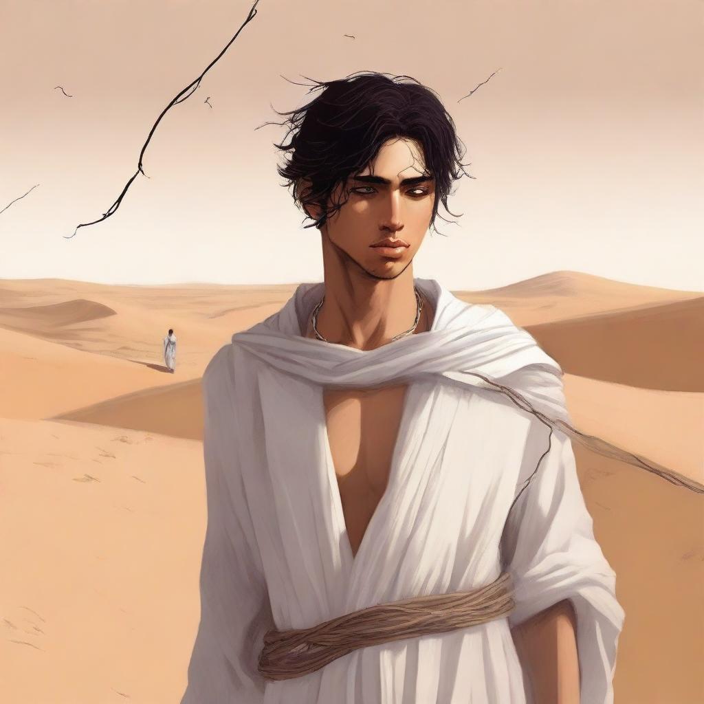 This is a high-quality digital art illustration for Chapter 1, 'The Sands of Destiny', from 'Harmonizing: The Highs And Lows'
