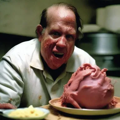The horror movie depicted the terrifying consequences of trichinosis after a character consumed undercooked pork.