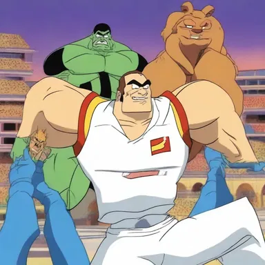 The animated series showed how the antagonist attempted to mar the protagonist's chances of winning the race.