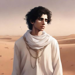 This high-quality digital art illustrates Chapter 1, 'The Sands of Destiny'