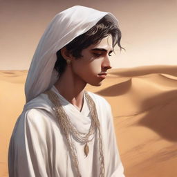 This high-quality digital art piece illustrates Chapter 1, 'The Sands of Destiny'