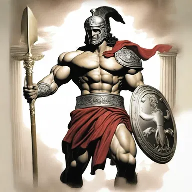 In Greek mythology, the god Ares is often depicted wearing a brassard on his arm as a symbol of his strength and protection.
