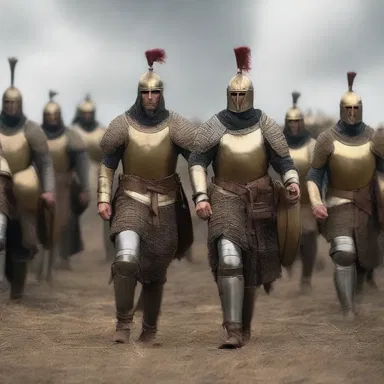 The epic historical film showcased warriors donning brassards, showcasing the attention to detail and authenticity of the armor worn during that time period.