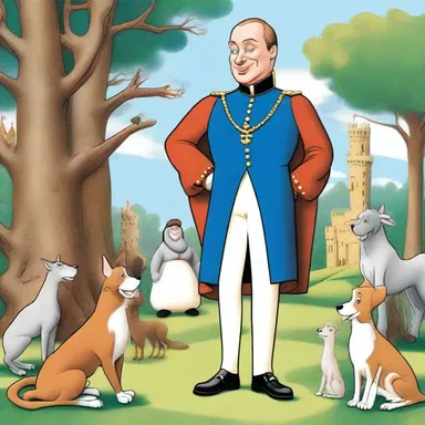 In the cartoon, the duke ruled over a whimsical dukedom filled with talking animals and magical creatures.