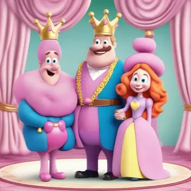 In the cartoon show, the quirky characters form a wacky royal family who reside in the whimsical dukedom of Bubblegum Kingdom.