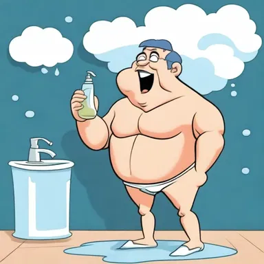 The cartoon character had a visible cloud of body odor surrounding him to depict his lack of personal hygiene.