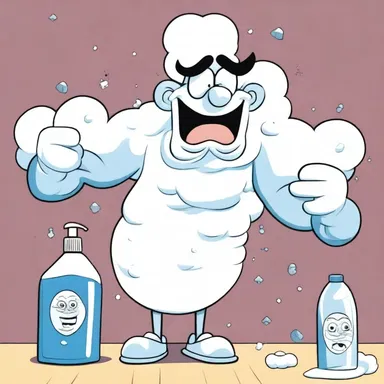 The cartoon character had a visible cloud of body odor surrounding him to depict his lack of personal hygiene.