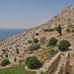 A picturesque view of Palestine showcasing its lush landscapes, historic architecture, and the vibrant culture of its cities.