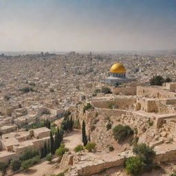 A picturesque view of Palestine showcasing its lush landscapes, historic architecture, and the vibrant culture of its cities.