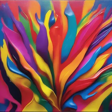 The artist used a litre of paint to create a vibrant and colorful masterpiece.
