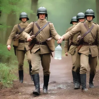 During the American Revolution, soldiers were often given a litre of water per day to sustain them during long marches and battles.