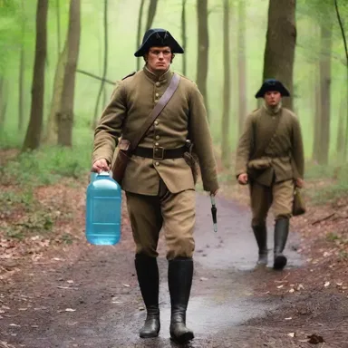 During the American Revolution, soldiers were often given a litre of water per day to sustain them during long marches and battles.