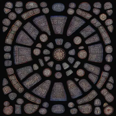 The mesmerizing and intricate patterns of the labyrinthian design in the stained glass windows of the Chartres Cathedral in France captivate visitors with their complexity and beauty.