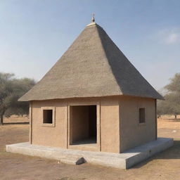 An AI-generated image of the Haikal, designed as a simple house for the worship of God